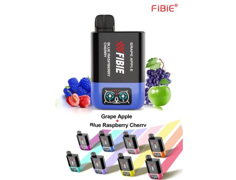 FIBIE 30000 puffs jednorazowy elektroniczny papieros  GRAPE APPLE+ BLUE RASPBERRY CHERRY